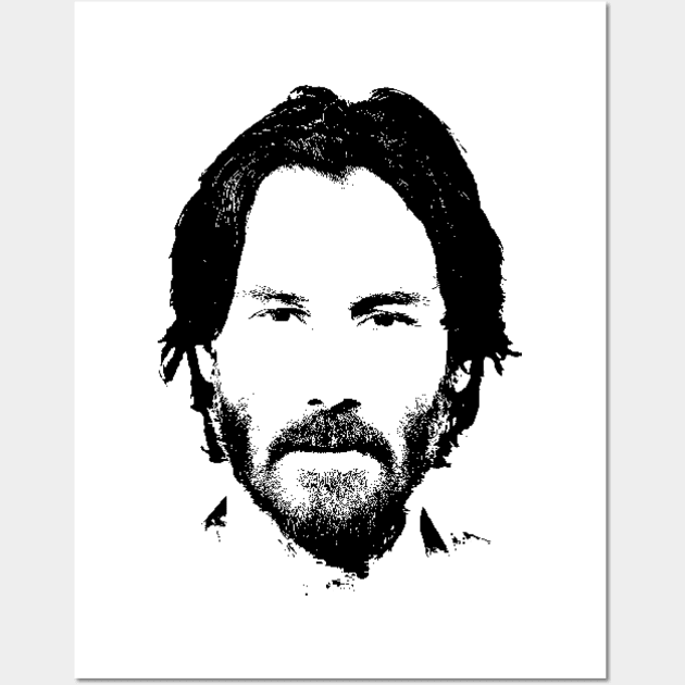 Keanu Reeves pop art portrait Wall Art by phatvo